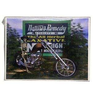 Natures Remedy Skeleton Motorcycle Art Print Signed Limited Edition 10/50 READ